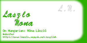 laszlo mona business card