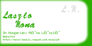 laszlo mona business card